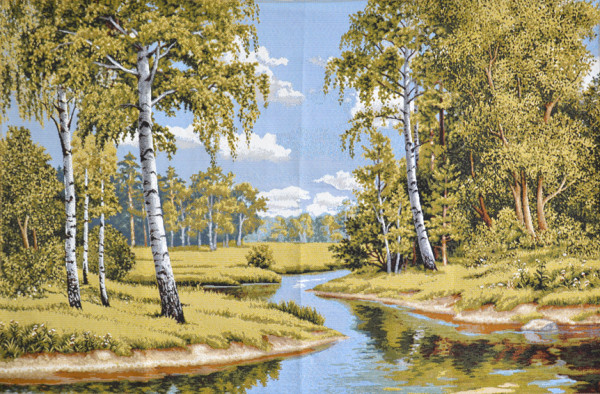 Березы у воды 55x35 - 1